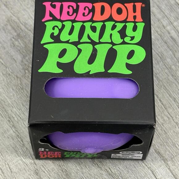 Schylling NeeDoh Funky Pup Purple Velvet Sensory Stress Fidget Toy - Picture 8 of 10